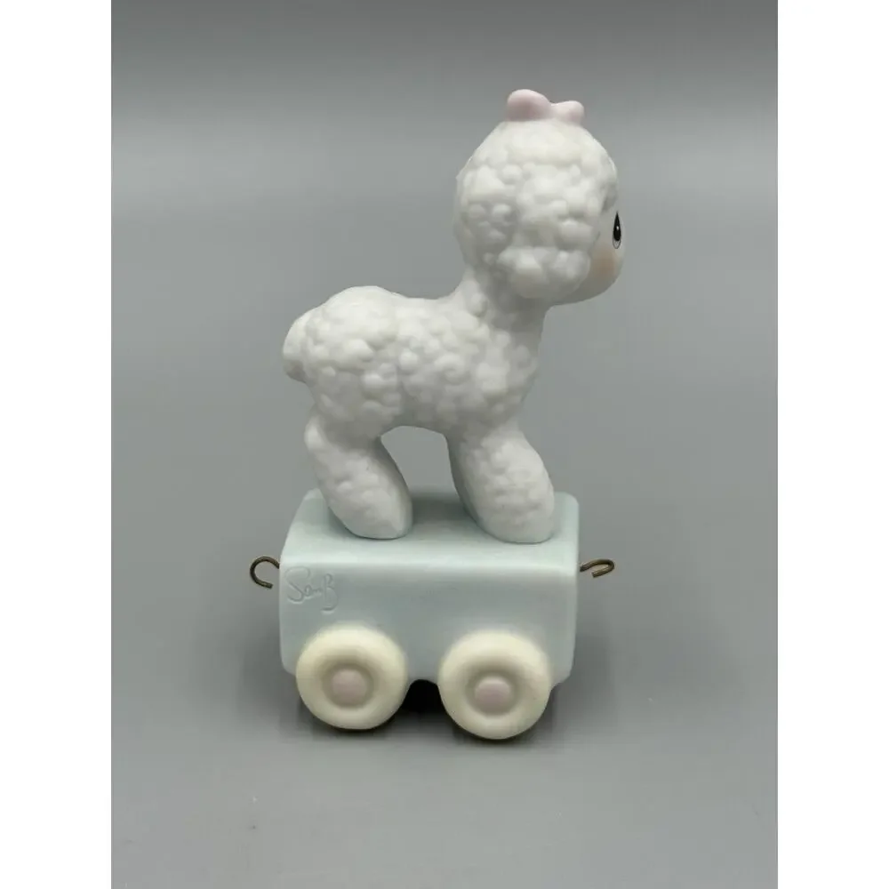 Vtg Precious Moments-Happy Birthday Little Lamb-1 YEAR OLD Birthday Train 15946
